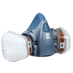 3M 防毒半面具套装 7502七件套 含半面罩防毒面具×1个+5N11CN滤棉×2个+501滤棉盖×2个+6001CN滤毒盒×2个 1套