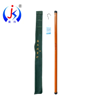 JK/冀科 红色伸缩测高杆 JK-CGGH8 长6节8米 缩回1.51米 酚醛树脂材质 红色 1根 1根