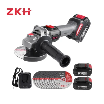 ZKH/震坤行 20V锂电无刷角磨机 ZAG100 100mm 含4.0Ah两电一充 工具箱 1台