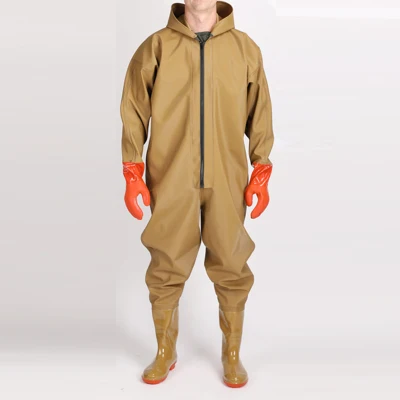 BEIFT/贝傅特 防水连体下水裤 100丝全身有手套 43码 黄色 1件