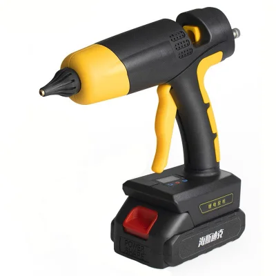 HYSTIC/海斯迪克 gnjz-4050系列锂电热熔胶枪 100W数显调温款 21V/1.50Ah 两电一充+10根胶棒 1套