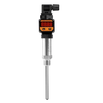XTX/鑫泰祥 一体化式温度变送器 XTX-151ATS-801 插深80mm 量程0~50℃ PT100 输出信号Rs485通讯 赫斯曼带显示表头 DC24V供电 M20×1.5螺纹安装 其他长度及螺纹和输出信号可定制 1个