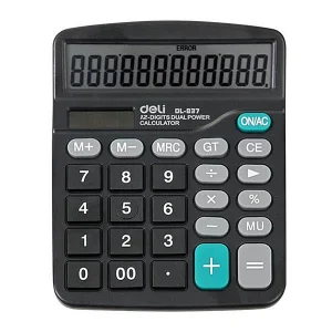 DELI/得力 桌面计算器 837 黑色 1台